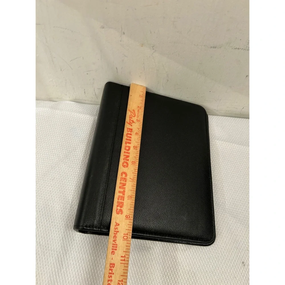 FranklinCovey Planner Binder 7.5x9.5 Black Leather 7-Ring Organizer Unisex